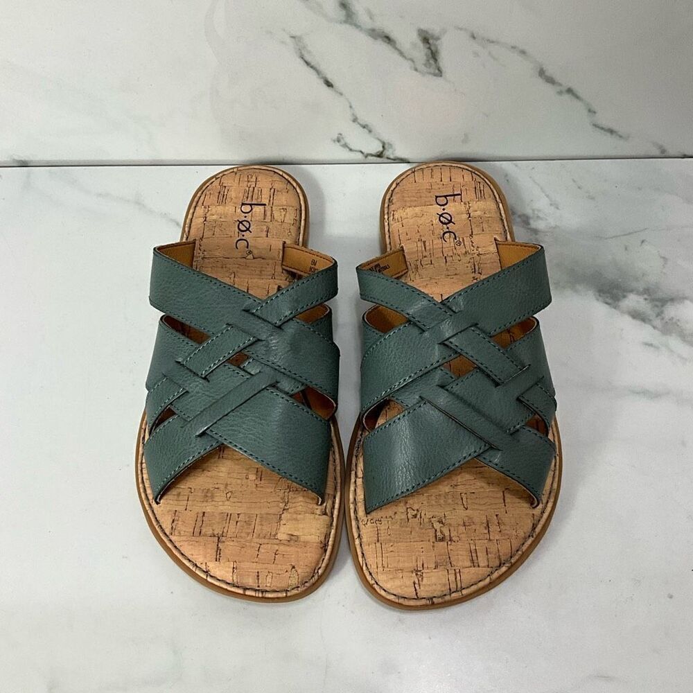 B.O.C. Mona Faux Leather Strappy Slide Sandals